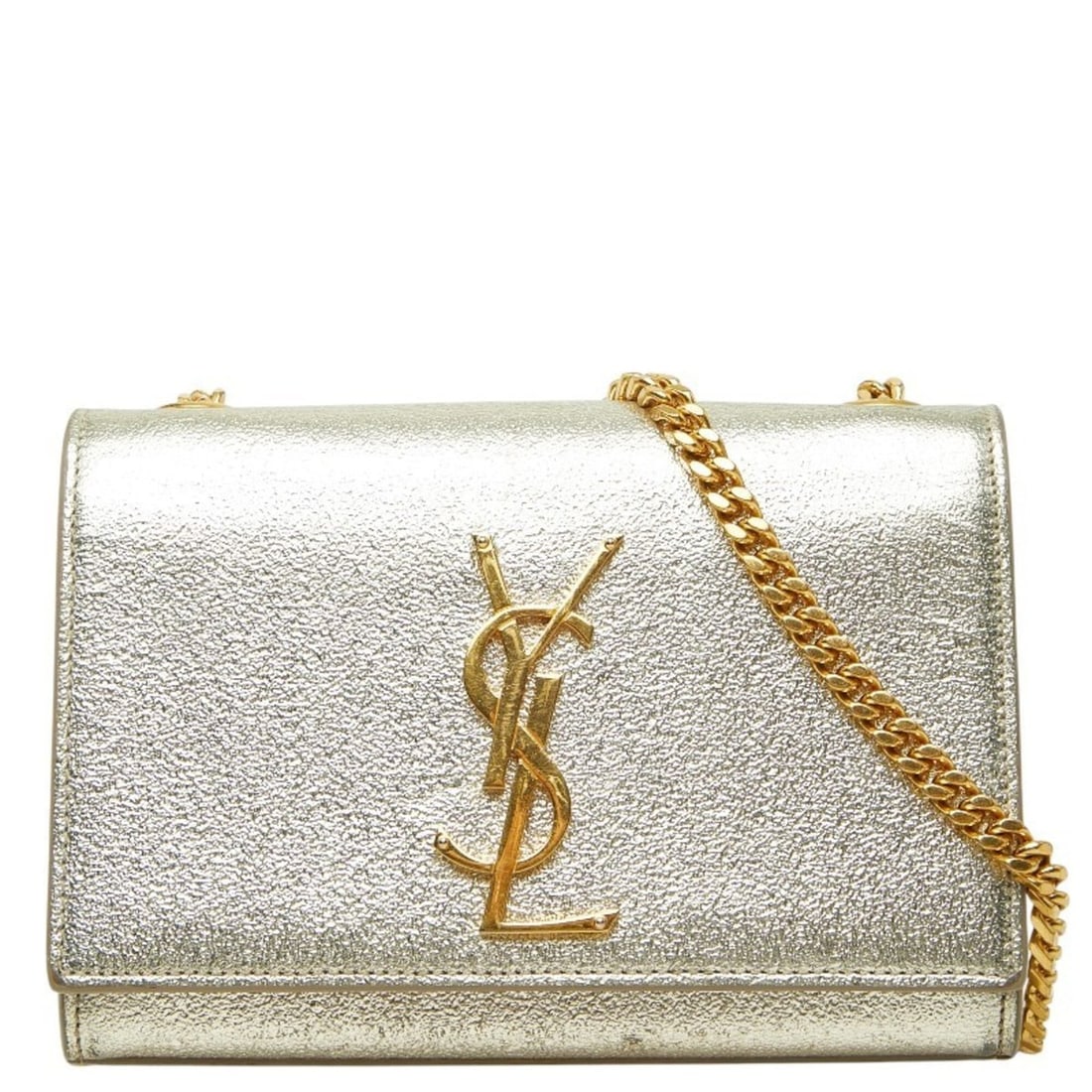 Saint Laurent YSL Logo Kate Crossbody Chain Shoulder Bag 354121 Gold Leather Women's SAINT LAURENT (1 of 10)