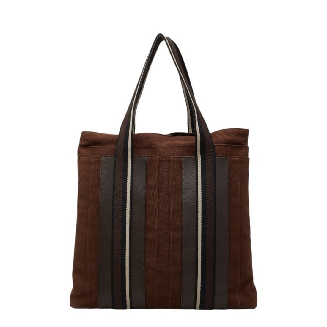 Hermes Troca Vertical Tote Bag Handbag Brown Canvas Women's HERMES (1 of 9)