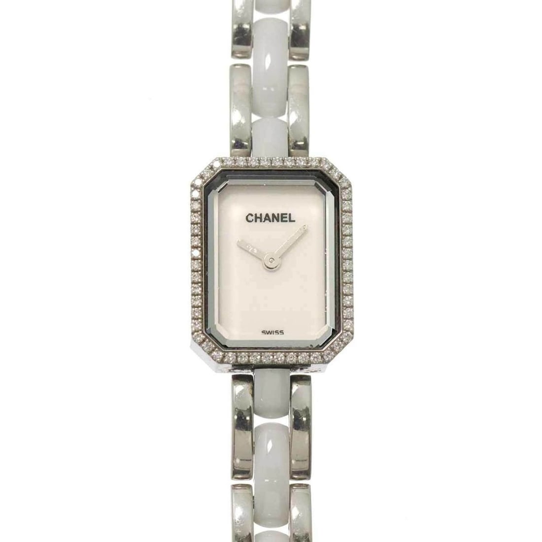 Chanel Premiere H2132 Women's Watch, Diamond Bezel, White Ceramic Quartz Watch (1 of 7)