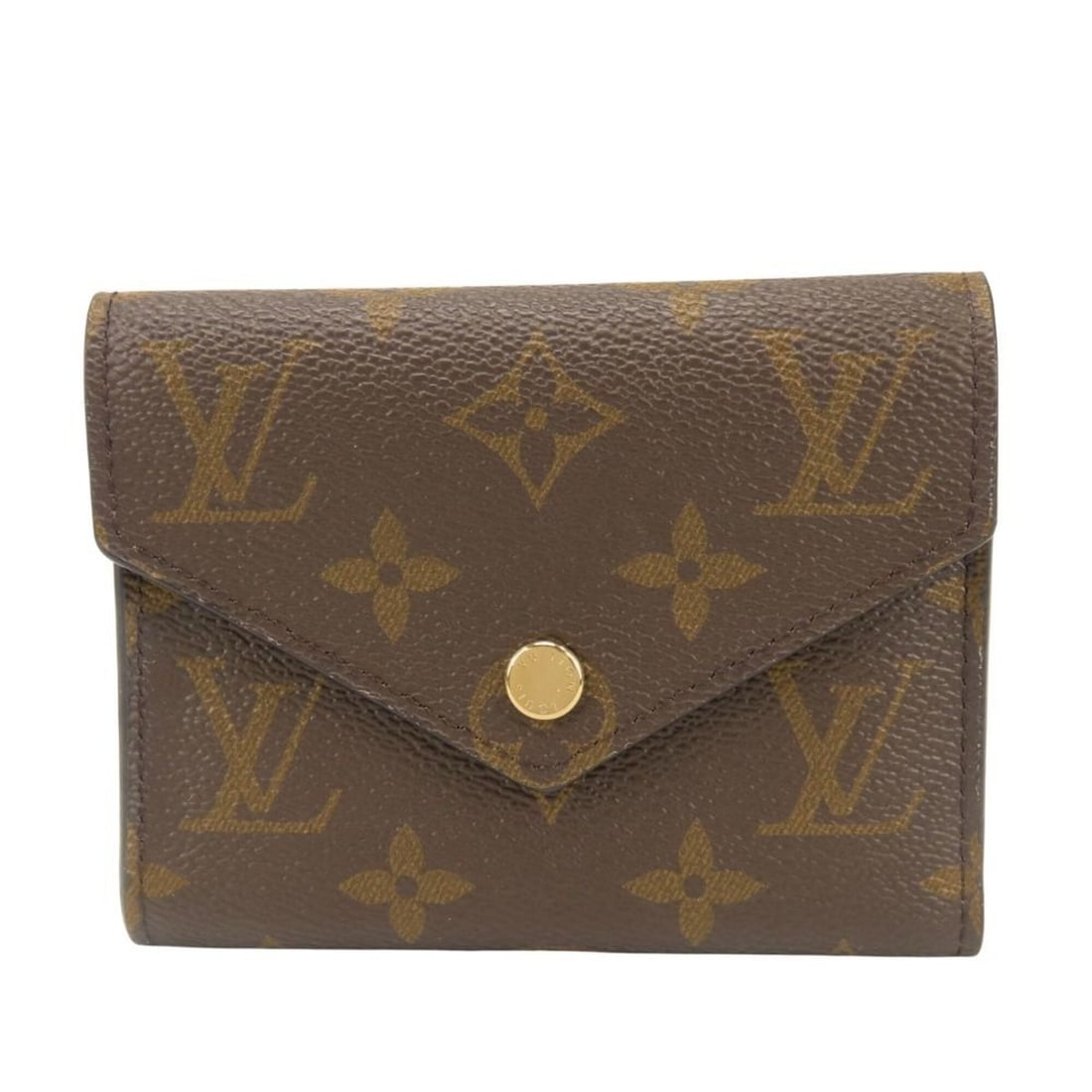 LOUIS VUITTON Tri-fold Wallet Portefeuille Victorine M62472 Monogram Brown Coin Purse for Women (1 of 20)