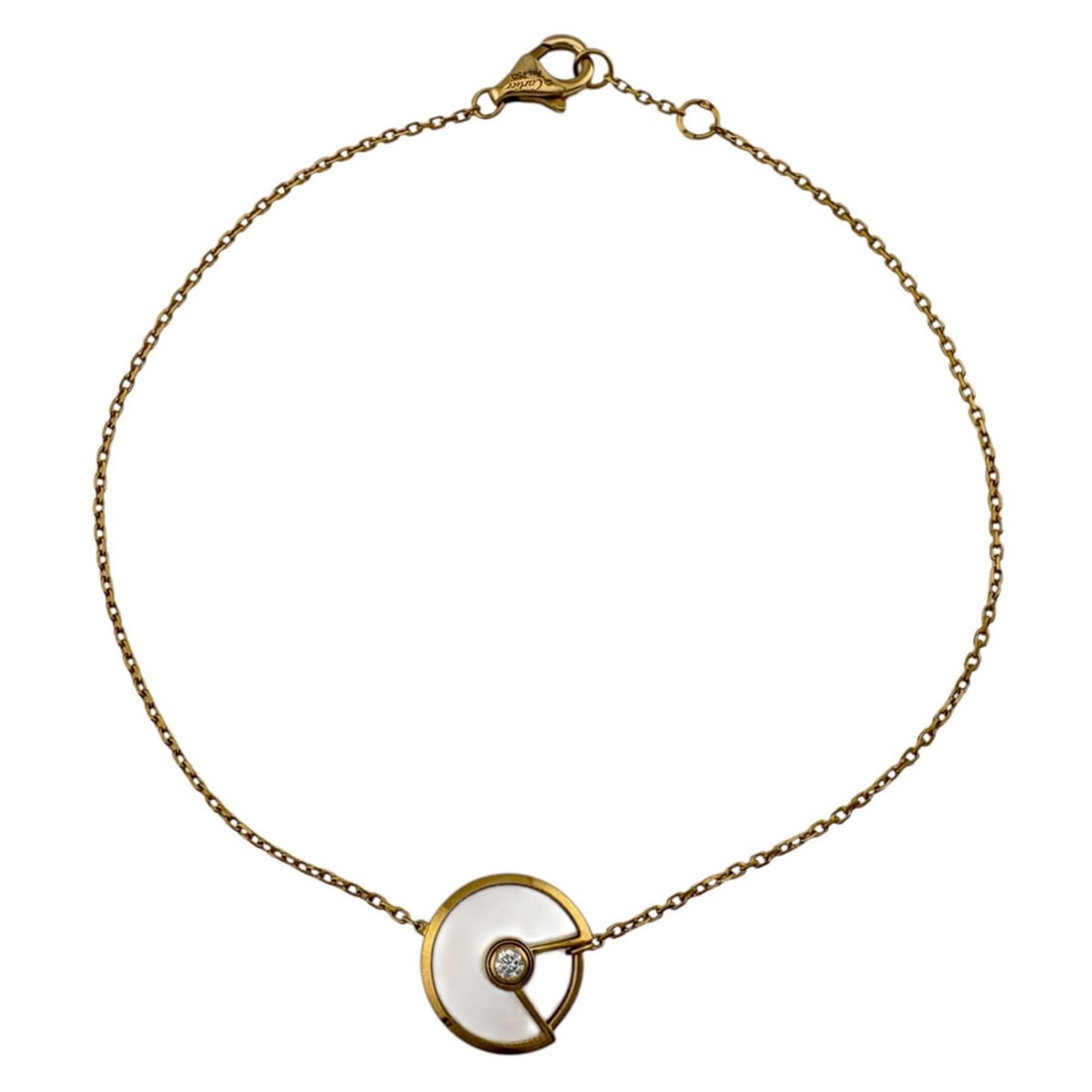 Cartier Amulette Bracelet, 18K Yellow Gold, Mother-of-Pearl, Diamond, Women's, CARTIER: --- Catalog ---Category: SizeLength: 20cm / 7.87''Category: DesignType: Charm braceletColor: GoldGender: WomenMaterial: Yellow gold (18K)Category: GeneralBrand: CartierCountry of Origin: France--- Ite