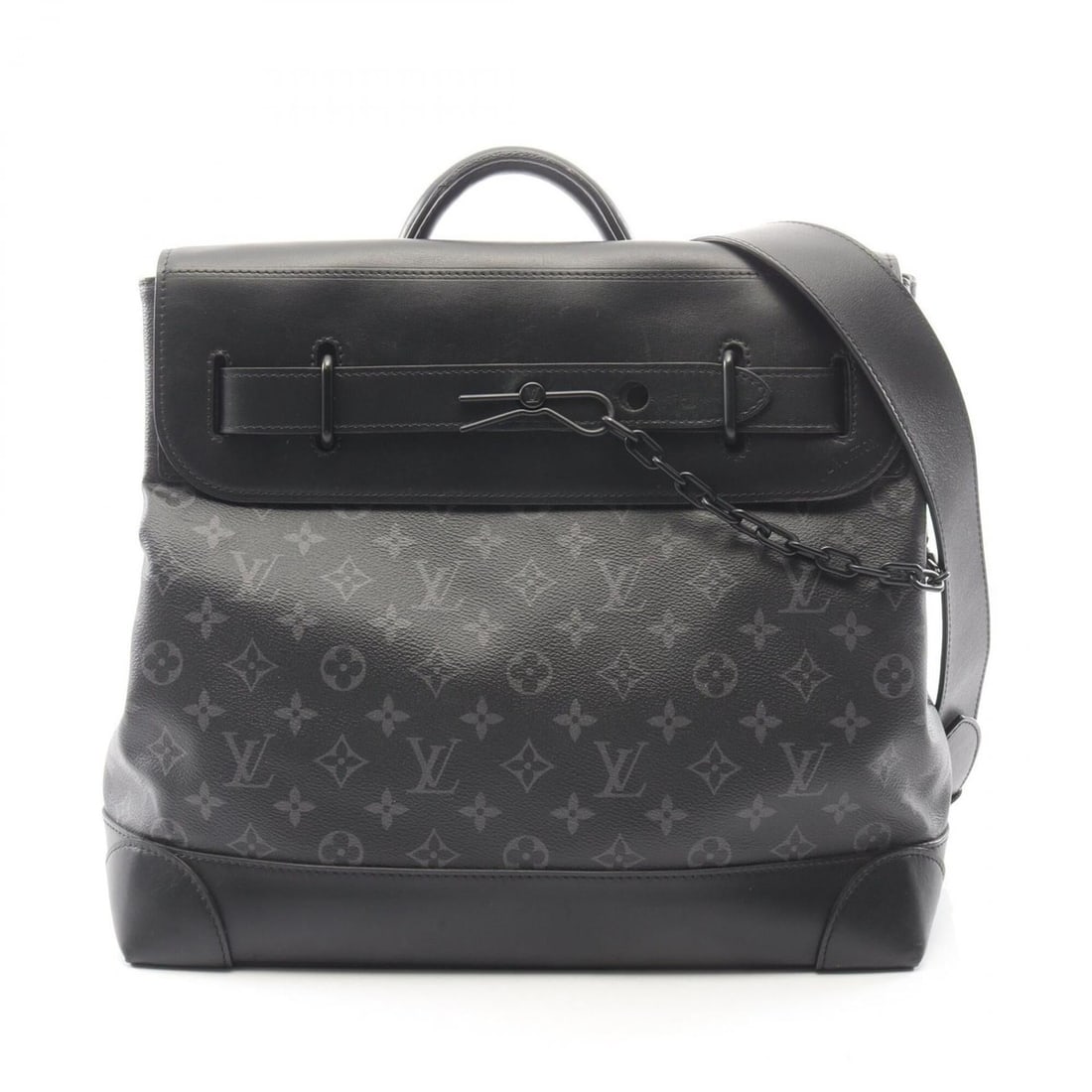 Louis Vuitton Steamer PM Monogram Eclipse 2-Way Handbag, Coated Canvas Leather, Women's, Black,: --- Catalog ---Category: SizeSize (HxWxD): 33cm x 35cm x 13cm / 12.99'' x 13.77'' x 5.11''Category: DesignType: HandbagColor: Black, Monogram EclipseGender: WomenMaterial: Monogram Eclipse , Leather C