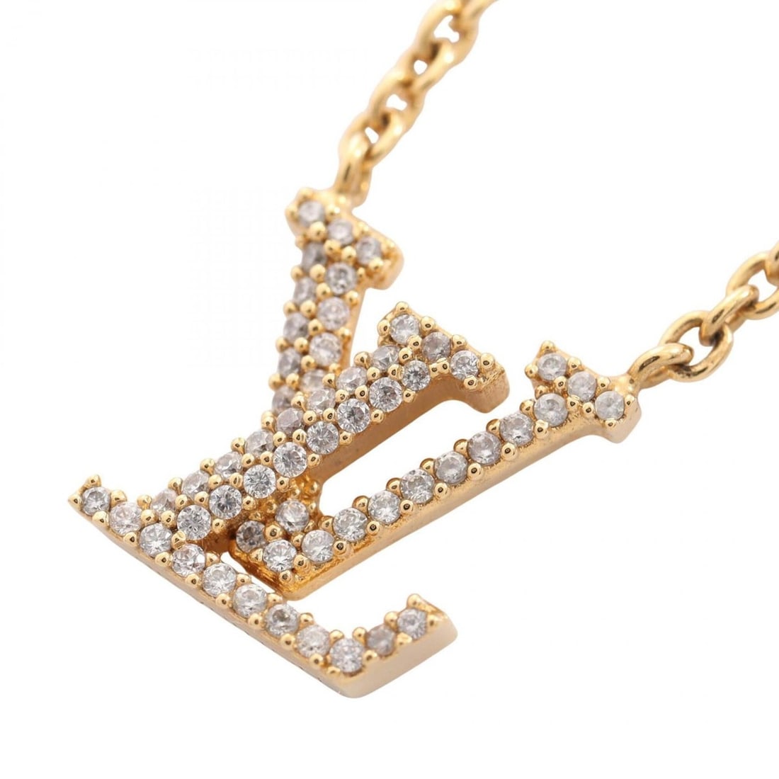 Louis Vuitton LOUIS VUITTON Collier LV Iconic Necklace Jewelry GP (Gold Plated) Rhinestone Women's: --- Catalog ---Category: SizePendant Size: 12mm x 12mm / 0.47'' x 0.47''Neck Circumference: 40 cm - 45 cm / 15.74'' - 17.71''Category: DesignColor: Clear, GoldGender: WomenMaterial: Gold plating, Rhin
