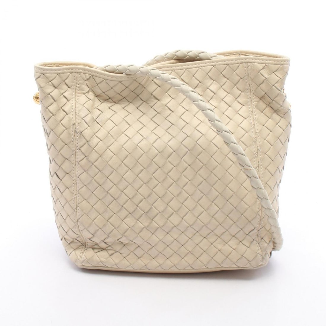 Bottega Veneta Intrecciato Shoulder Bag/Handbag, Leather, Women's, Ivory: --- Catalog ---Category: SizeSize (HxWxD): 21cm x 19cm x 10.5cm / 8.26'' x 7.48'' x 4.13''Category: DesignType: Handbag, Shoulder bagColor: IvoryGender: WomenMaterial: Intrecciato Category: GeneralBra