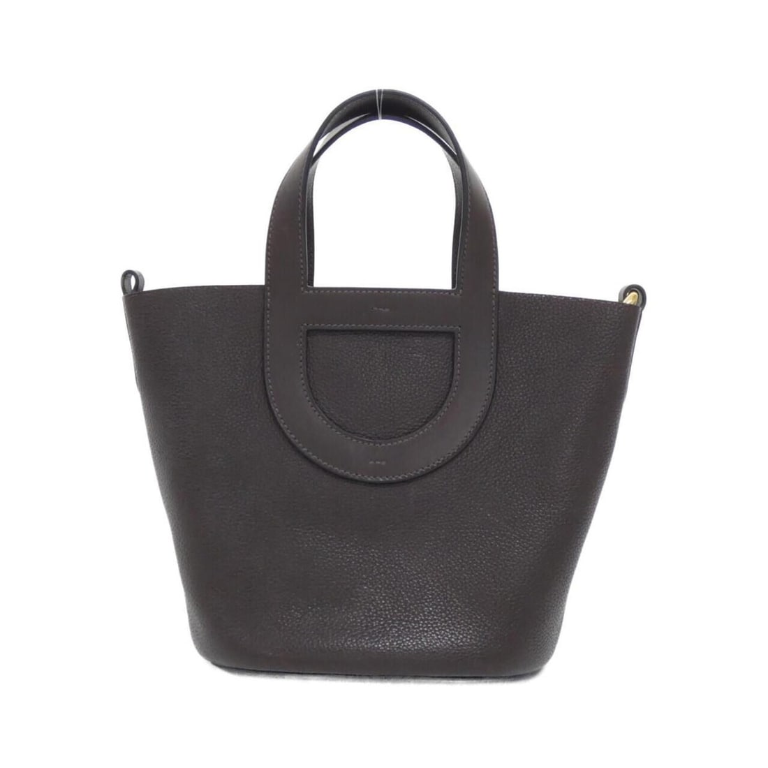 Hermes In The Loop 18cm 084378CC Handbag: --- Catalog ---Category: SizeSize (HxWxD): 19.5cm x 18cm x 12cm / 7.67'' x 7.08'' x 4.72''Category: DesignType: HandbagColor: EbeneGender: WomenMaterial: Barenia leather Hardware Color: GoldCategory: