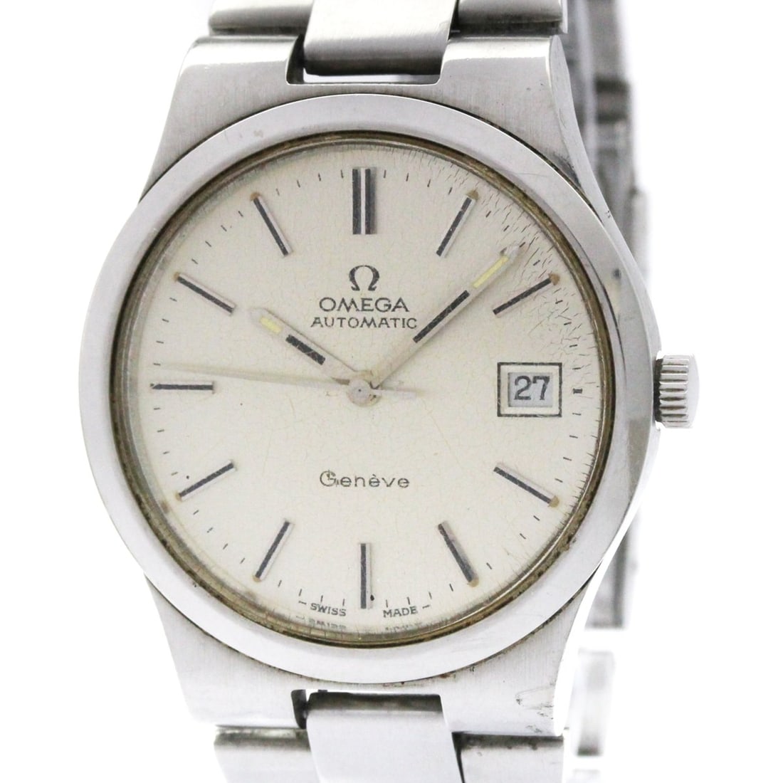OMEGA Geneve Cal 1012 Steel Automatic Mens Watch 166.0173 Vintage: --- Catalog ---Category: SizeCase Diameter: 36mm / 1.42''Category: DesignType: WristwatchStyle: Dress/FormalGender: MenColor (Dial): SilverMaterial (Band): Stainless steelMaterial (Case): Stainless st