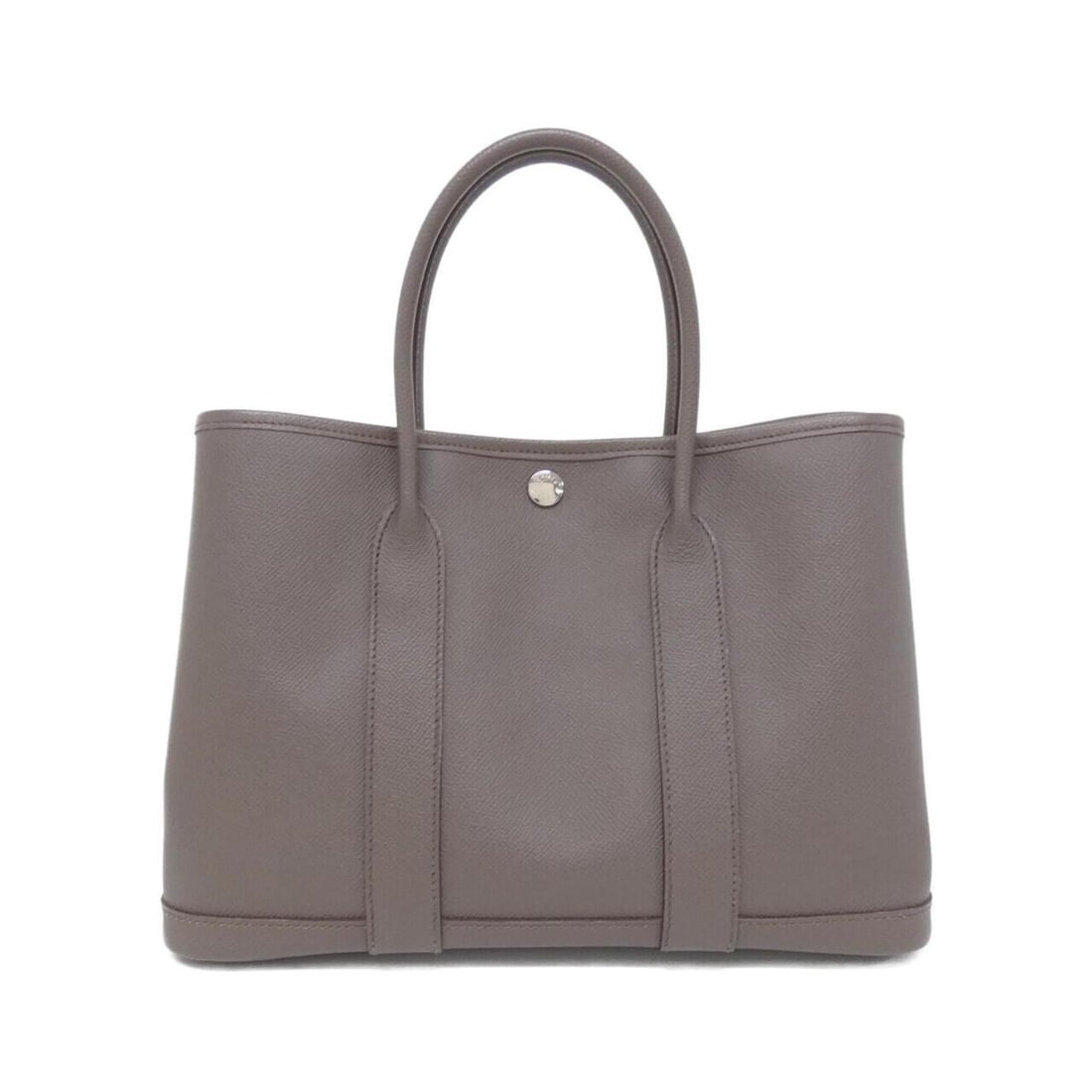Hermes Garden Party 30cm 069574CK Handbag: --- Catalog ---Category: SizeSize (HxWxD): 21cm x 30cm x 13.5cm / 8.26'' x 11.81'' x 5.31''Category: DesignType: HandbagColor: EtainGender: Men,WomenMaterial: Epsom leather Hardware Color: