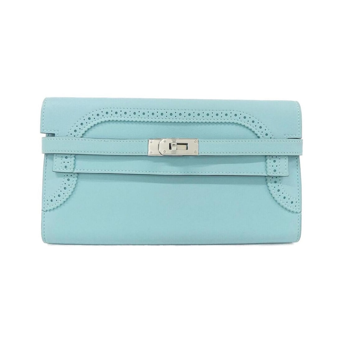 Hermes Kelly Gillies 068964CK Wallet: --- Catalog ---Category: SizeSize (HxWxD): 12cm x 20cm x 2cm / 4.72'' x 7.87'' x 0.78''Category: DesignType: Long wallet (bi-fold)Color: Blue atollGender: WomenMaterial: Swift leather Category: Genera