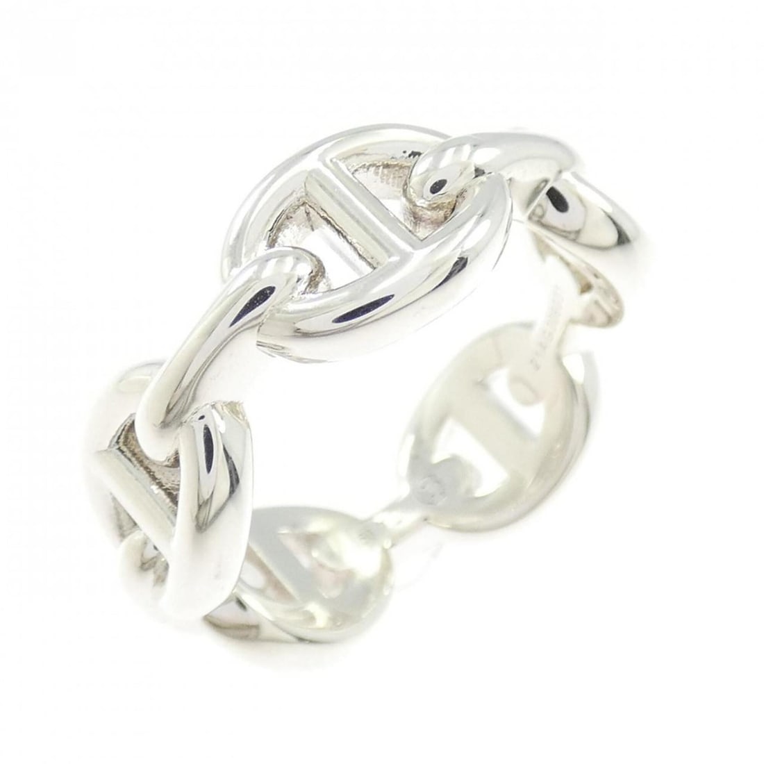 Hermes Hermès Chaine d'Ancre Enchainée Ring: --- Catalog ---Category: SizeUS Size: 5.5Brand Size: 50Category: DesignType: Band ringGender: WomenMaterial: Silver 925Category: GeneralMPN: H109507BBrand: Hermes--- Item List ---Section: