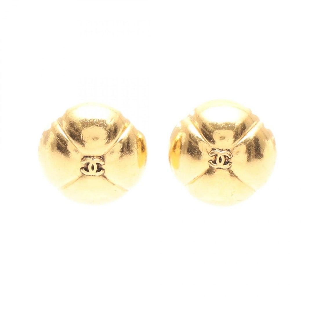 Chanel Coco Mark Clover Earrings, Gold Plated (GP), Women's, Tone: --- Catalog ---Category: SizeSize (HxWxD): 27.00mm x 27.00mm / 1.06'' x 1.06''Category: DesignType: Clip earringsColor: GoldGender: WomenMaterial: Gold platingCategory: GeneralBrand: Chanel--- Item Li