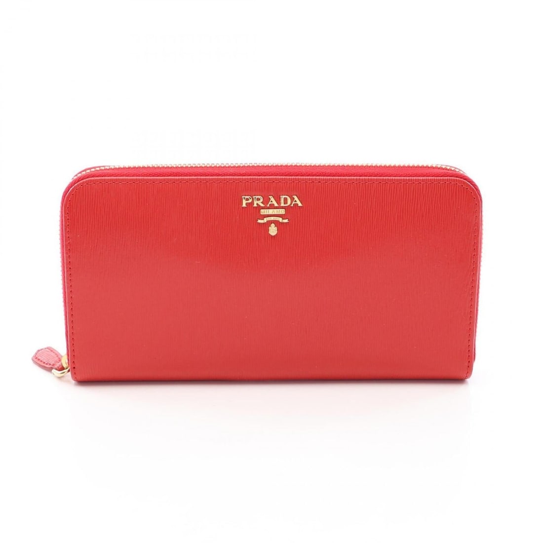Prada PRADA Round Long Wallet, Saffiano Leather, Women's, Red, 1MF175: --- Catalog ---Category: SizeSize (HxWxD): 10.5cm x 20cm x 2.5cm / 4.13'' x 7.87'' x 0.98''Category: DesignType: Long wallet (bi-fold)Color: Red colorGender: WomenMaterial: Leather Leather/Fur Type: S