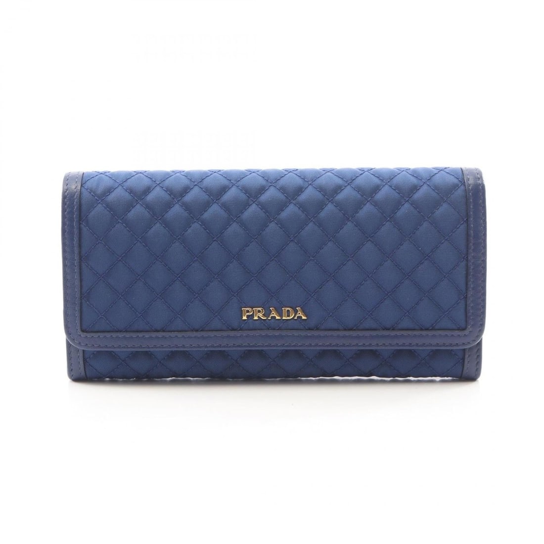 Prada quilted bi-fold long wallet, nylon and leather, women's, blue.: --- Catalog ---Category: SizeSize (HxWxD): 9cm x 19cm x 2.5cm / 3.54'' x 7.48'' x 0.98''Category: DesignType: Long wallet (bi-fold)Color: BlueGender: WomenMaterial: Nylon , Leather Category: GeneralBr
