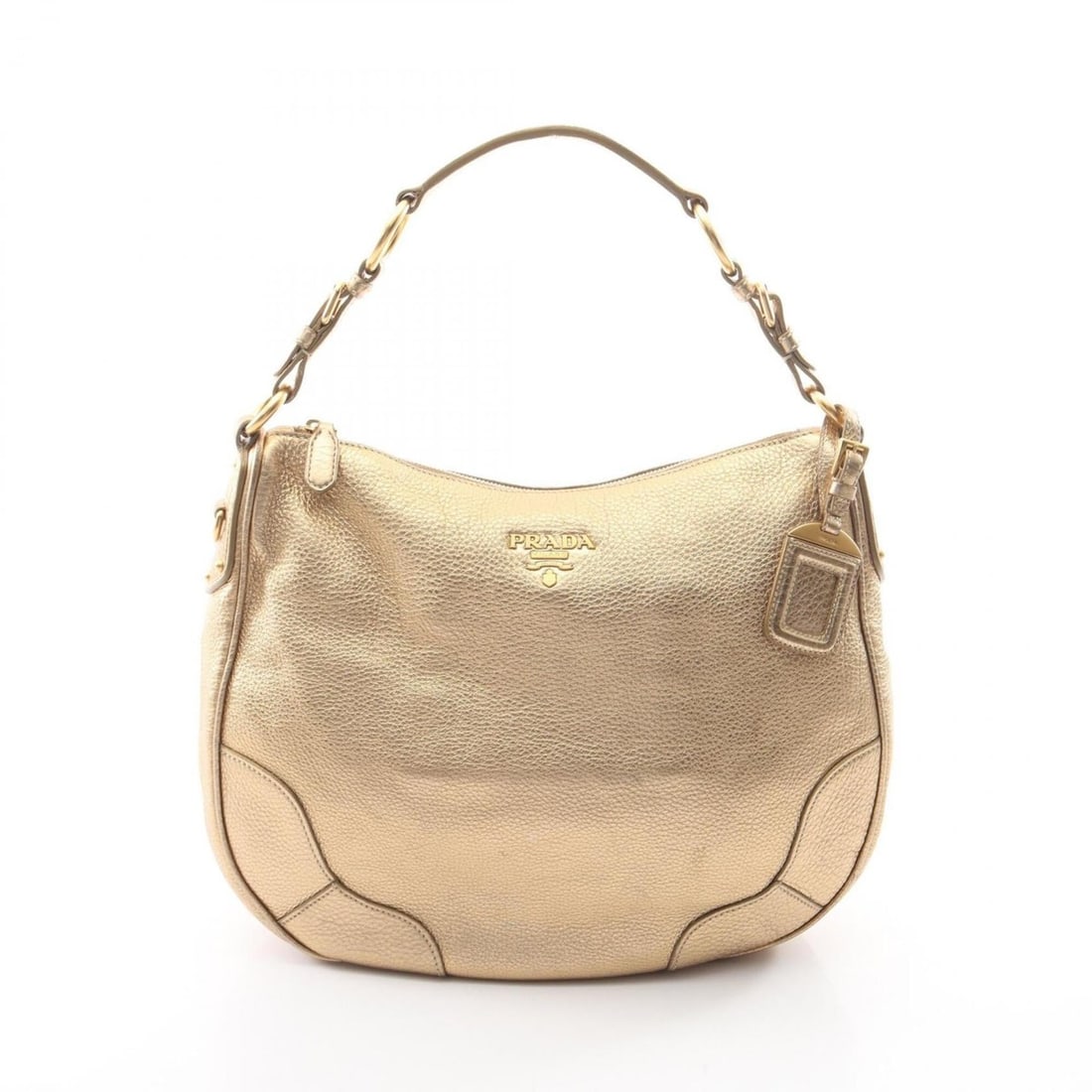 Prada VIT.DAINO Shoulder Bag/Handbag, Leather, Women's, Gold Tone, BR3871 (1 of 11)
