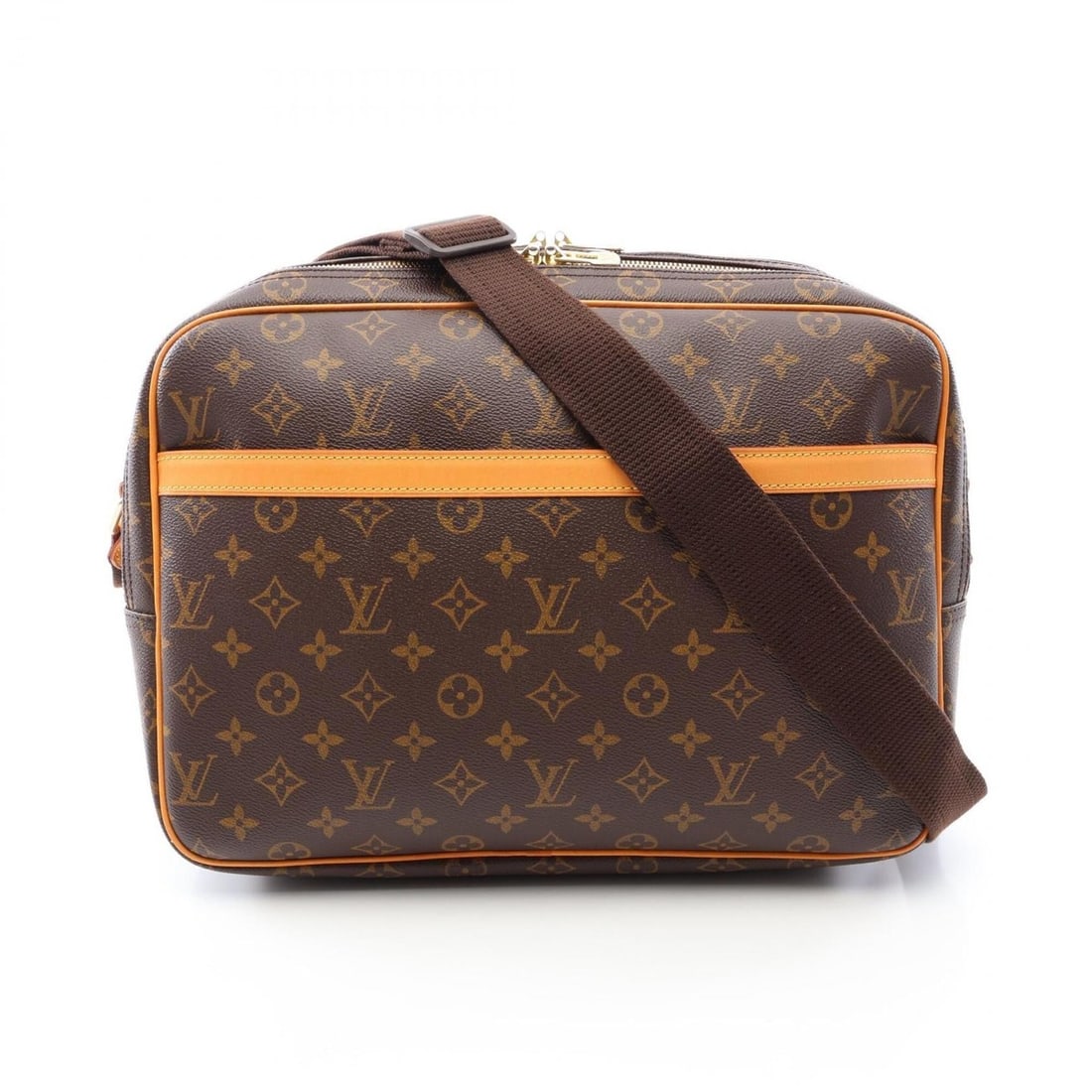Louis Vuitton Reporter GM Shoulder Bag/Handbag, Coated Canvas and Leather, Monogram Pattern,: --- Catalog ---Category: SizeSize (HxWxD): 28cm x 35cm / 11.02'' x 13.77''Category: DesignType: Handbag, Shoulder bagColor: Brown, MonogramGender: WomenMaterial: Coated canvas Category: GeneralMPN: M4