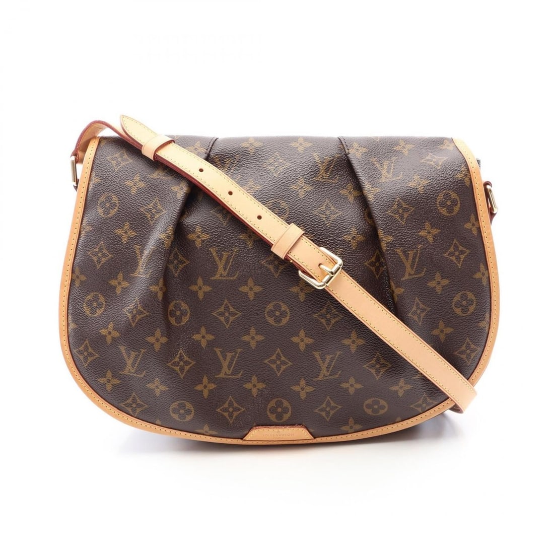 Louis Vuitton Menilmontant MM Monogram Shoulder Bag/Handbag, Coated Canvas and Leather, Women's,: --- Catalog ---Category: SizeSize (HxWxD): 27cm x 34cm x 10cm / 10.62'' x 13.38'' x 3.93''Category: DesignType: Handbag, Shoulder bagColor: BrownGender: WomenMaterial: PVC , Leather Category: GeneralM