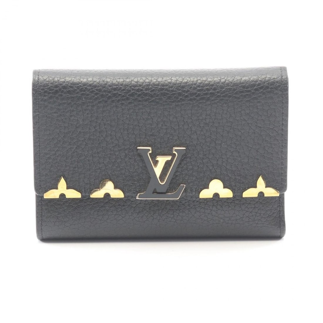 Louis Vuitton Portefeuille Capucines Compact Noir Tri-fold Wallet, Leather, Women's, Black, M67886: --- Catalog ---Category: SizeSize (HxWxD): 9cm x 13.5cm x 2cm / 3.54'' x 5.31'' x 0.78''Category: DesignType: Wallet (tri-fold)Color: BlackGender: WomenMaterial: Leather Category: GeneralMPN: M67886Br