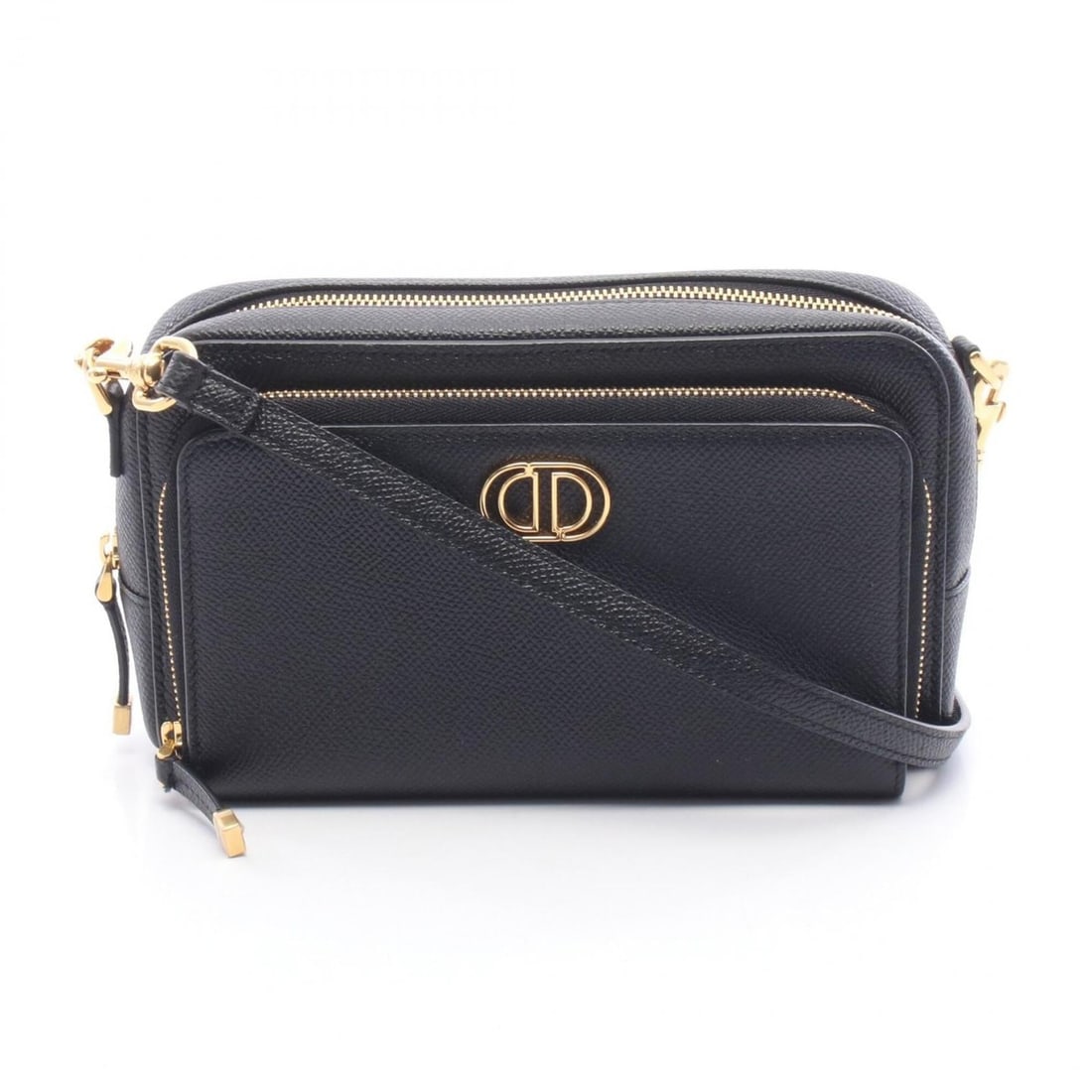 Christian Dior Dior Calo Double Pouch Shoulder Bag Handbag Leather Women's Black: --- Catalog ---Category: SizeSize (HxWxD): 11cm x 19cm x 4.5cm / 4.33'' x 7.48'' x 1.77''Category: DesignType: Handbag, Pouch, Shoulder bagColor: BlackGender: WomenMaterial: Leather Category: GeneralB
