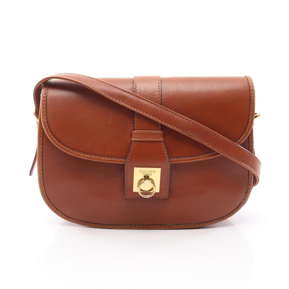 Celine CELINE Flap Shoulder Bag Handbag Leather Women's Brown: --- Catalog ---Category: SizeSize (HxWxD): 17cm x 24.5cm x 6cm / 6.69'' x 9.64'' x 2.36''Category: DesignType: Handbag, Shoulder bagColor: BrownGender: WomenMaterial: Leather Category: GeneralBrand: C