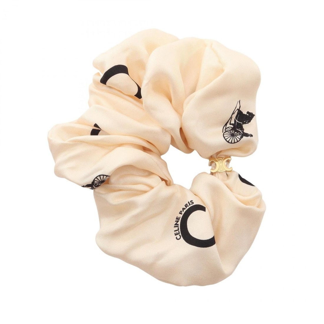 Celine CELINE Silk Scrunchie for Women, Beige: --- Catalog ---Category: SizeSize (LxW): 16cm x 16cm / 6.29'' x 6.29''Category: DesignType: ScrunchieColor: BeigeGender: WomenMaterial: SilkCategory: GeneralBrand: Celine--- Item List ---Section: Cond