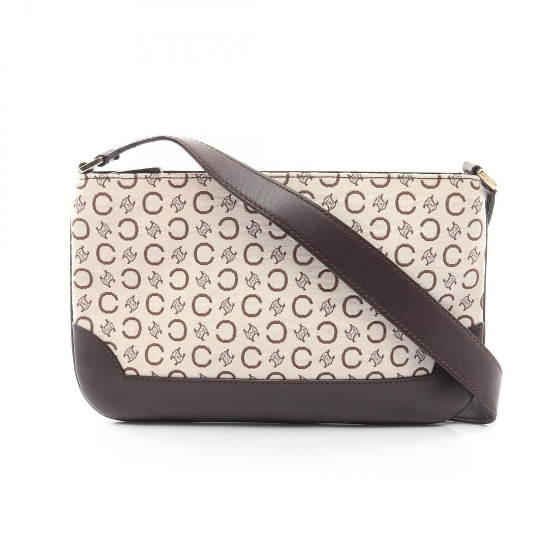 Celine C Macadam Shoulder Bag/Handbag, Canvas and Leather, Women's, White/Brown: --- Catalog ---Category: SizeSize (HxWxD): 16cm x 26cm x 1cm / 6.29'' x 10.23'' x 0.39''Category: DesignType: Handbag, Shoulder bagColor: Brown, WhiteGender: WomenMaterial: Canvas , Leather Category: 