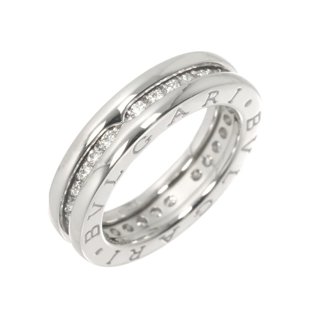 Bulgari BVLGARI B-zero1 1-band #47 Diamond Ring 18K WG White Gold 750: --- Catalog ---Category: SizeWidth: 4.5mm / 0.18''Weight: 5.7g / 0.2oz.JP Size: 6.5US Size: 3.5Brand Size: 47Category: DesignType: Band ringMetal: White GoldStone: DiamondGender: WomenMetal Purity: 18