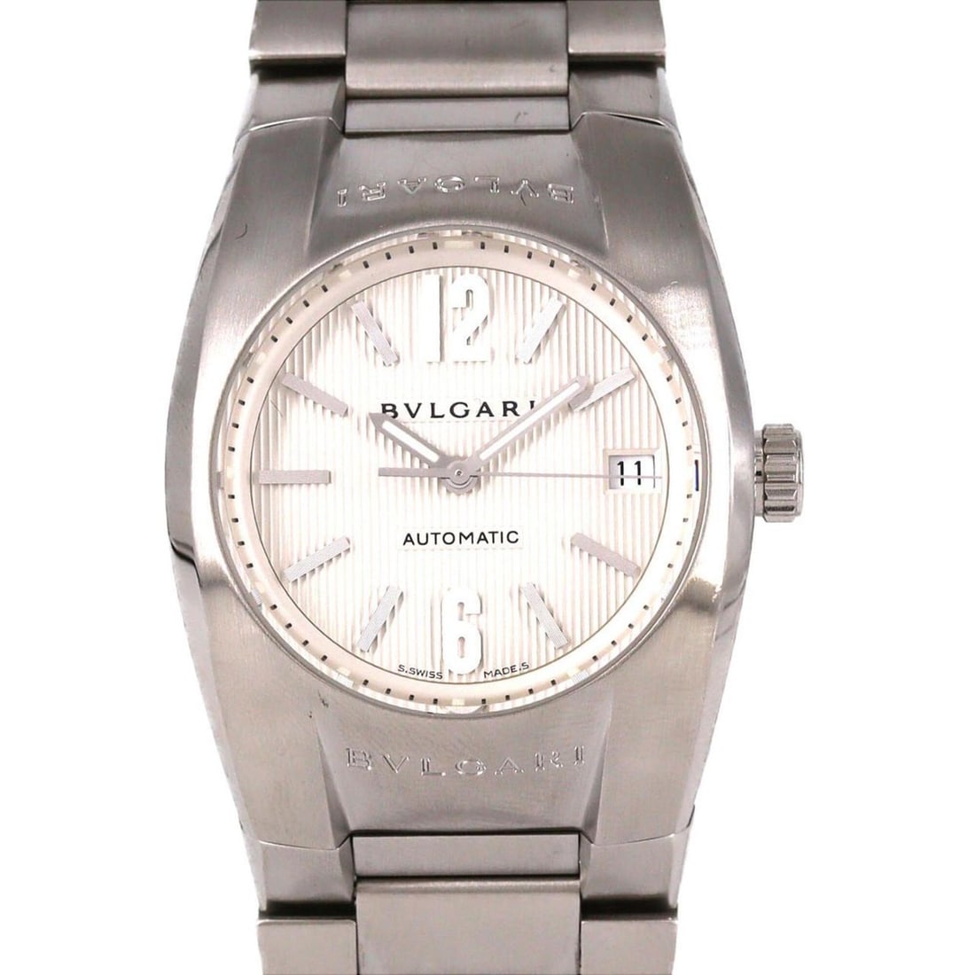 Bulgari Ergon EG35S EG35C6SSD Stainless Steel Automatic Watch: --- Catalog ---Category: SizeWrist Size: 18cm / 7.08''Case Diameter: 35mm / 1.38''Category: DesignType: WristwatchGender: Men,WomenColor (Dial): SilverMaterial (Band): Stainless steelMaterial (Case): 