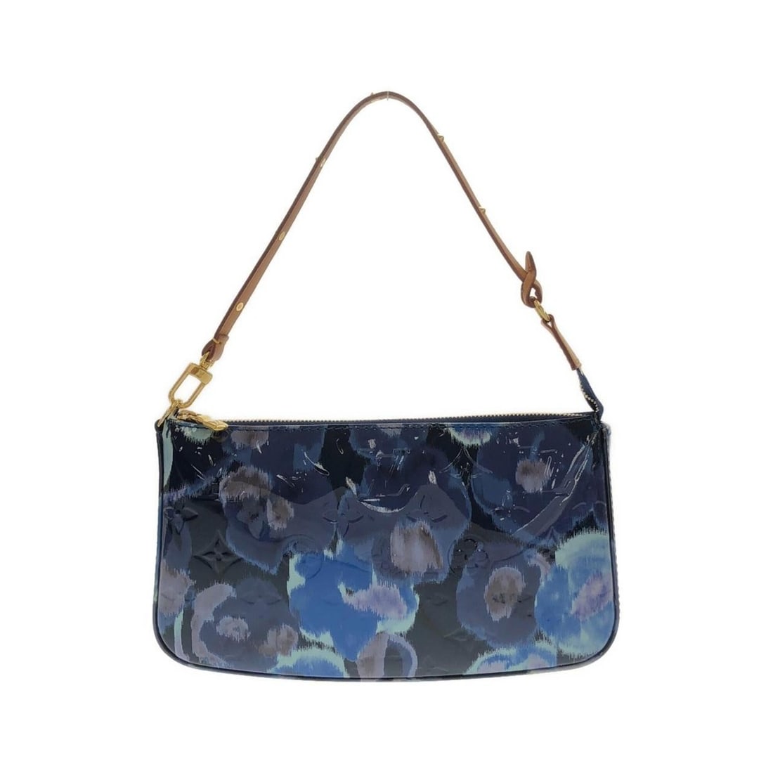 Louis Vuitton Monogram Vernis Flower Ikat Pochette Accessoires M90041 Accessory Pouch: --- Catalog ---Category: SizeSize (HxWxD): 13cm x 23cm x 4cm / 5.11'' x 9.05'' x 1.57''Category: DesignType: Pochette, PouchColor: Grand blueGender: Women,MenMaterial: Leather Leather/Fur Type: