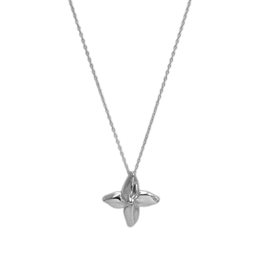 TIFFANY&Co. Poinsettia Necklace, SV925 Silver, Women's: --- Catalog ---Category: SizePendant Size: 23mm x 23mm / 0.9'' x 0.9''Neck Circumference: 40 cm / 15.74''Category: DesignColor: SilverGender: WomenMaterial: Silver 925Necklace Type: NecklaceCategory: 