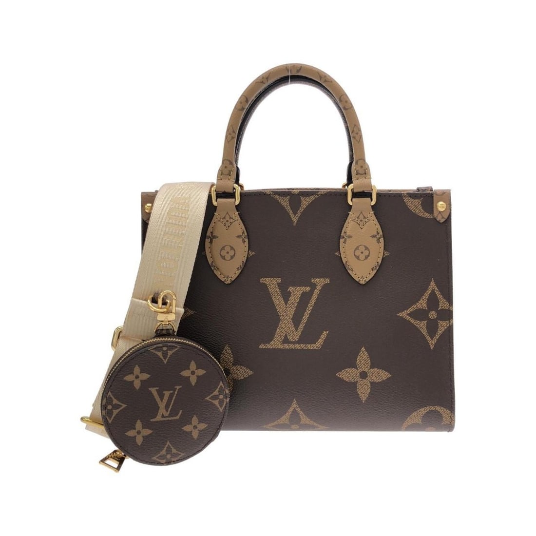 Louis Vuitton Monogram Giant OnTheGo PM M46373 Handbag: --- Catalog ---Category: SizeSize (HxWxD): 19cm x 25cm x 9.5cm / 7.48'' x 9.84'' x 3.74''Category: DesignType: HandbagColor: BrownGender: Women,MenMaterial: Coated canvas Category: GeneralMPN: M46373B