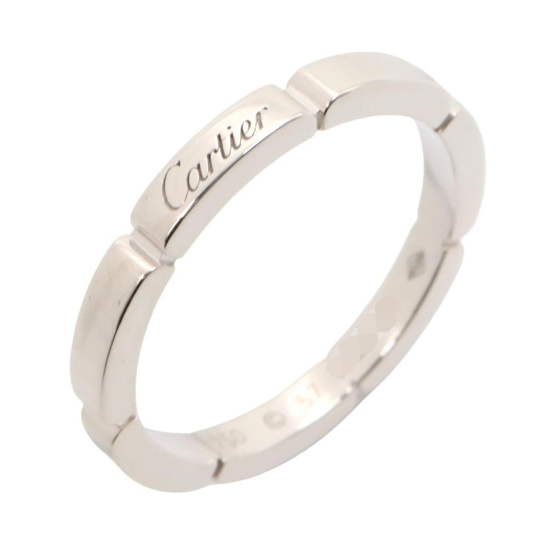 Cartier Maillon Panthère Ring, 18K White Gold (18KWG), Silver Tone, B4083500: --- Catalog ---Category: SizeJP Size: 16US Size: 8Category: DesignType: Band ringColor: SilverGender: Men,WomenMaterial: White gold (18K)Category: GeneralMPN: B4083500Brand: Cartier--- Item List ---Se