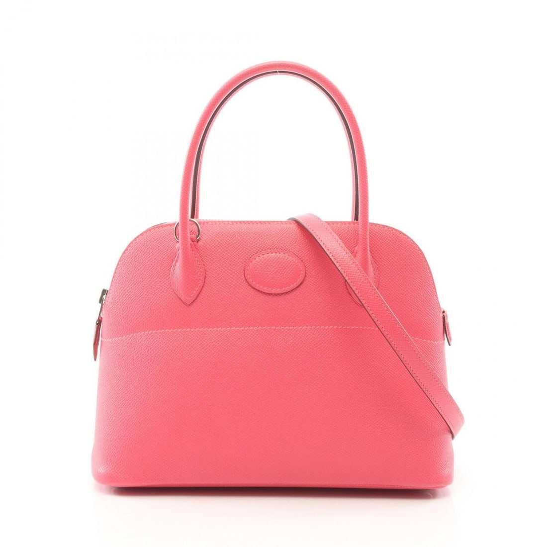 Hermes Bolide 27 2-Way Handbag, Leather, Veau Epsom, Pink, 041693CK: --- Catalog ---Category: SizeSize (HxWxD): 18.5cm x 26cm x 10cm / 7.28'' x 10.23'' x 3.93''Category: DesignType: HandbagColor: PinkGender: WomenMaterial: Epsom leather Hardware Color: SilverCategory: 