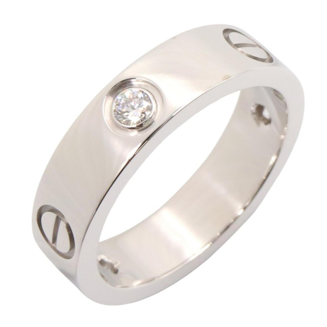 Cartier Love Ring 3PD - 18K White Gold (18KWG) Diamond for Women Silver/Clear Tone B4032500: --- Catalog ---Category: SizeJP Size: 16US Size: 8Category: DesignType: Band ringColor: Clear, SilverGender: WomenMaterial: White gold (18K)Category: GeneralMPN: B4032500Brand: Cartier--- Item List --