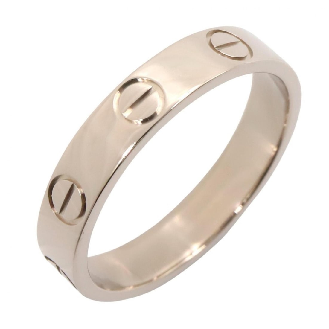 Cartier Mini Love Ring, 18K White Gold (18KWG), Women's, Silver Tone, B4085100: --- Catalog ---Category: SizeJP Size: 9.5US Size: 5Category: DesignType: Band ringColor: SilverGender: WomenMaterial: White gold (18K)Category: GeneralMPN: B4085100Brand: Cartier--- Item List ---Secti
