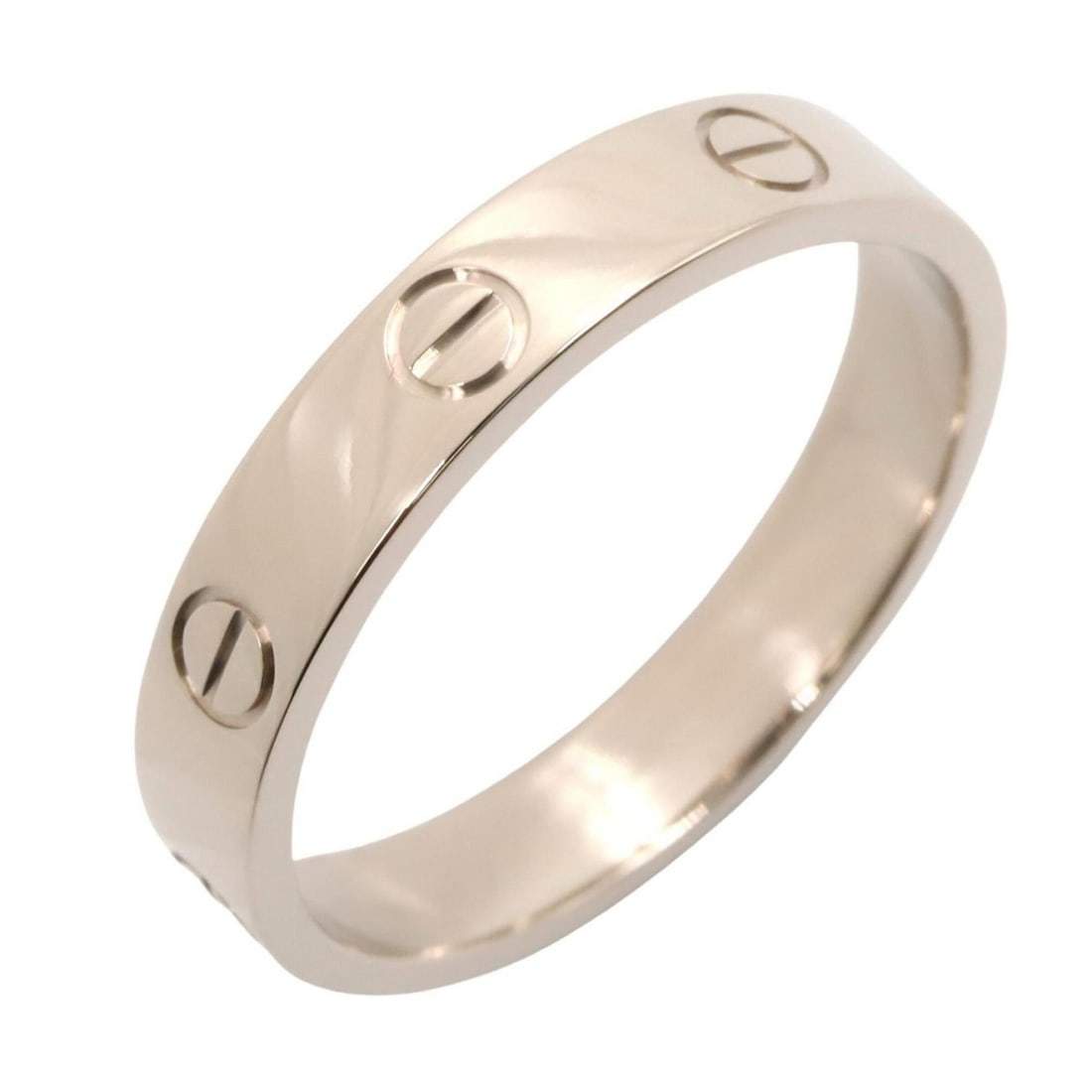 Cartier Mini Love Ring, 18K White Gold (18KWG), Silver Tone, B4085100 (Men's/Women's): --- Catalog ---Category: SizeJP Size: 17US Size: 8.5Category: DesignType: Band ringColor: SilverGender: Men,WomenMaterial: White gold (18K)Category: GeneralMPN: B4085100Brand: Cartier--- Item List ---