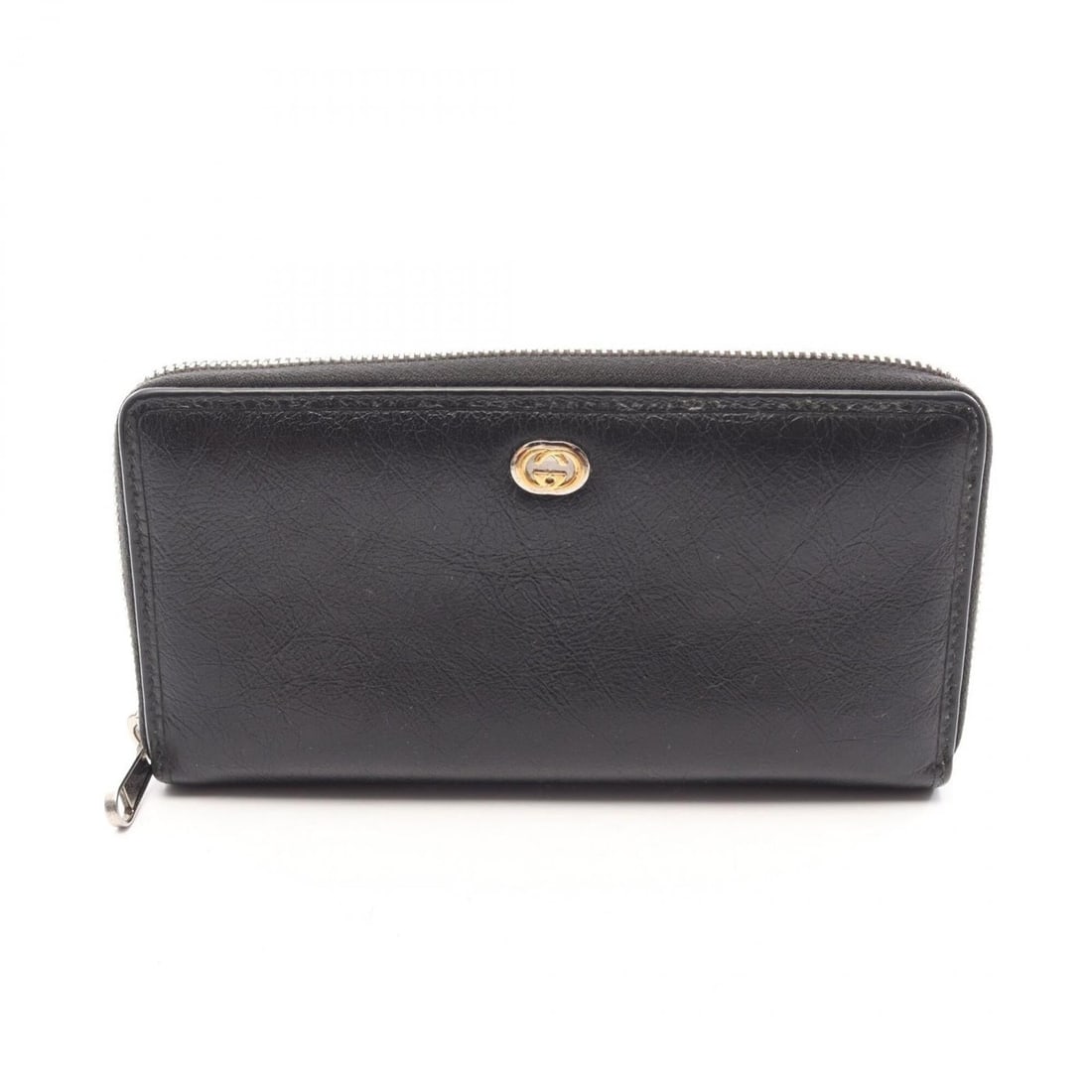 Gucci GUCCI Round Long Wallet, Leather, Men's and Women's, Black, 575988: --- Catalog ---Category: SizeSize (HxWxD): 10cm x 18.5cm x 2.5cm / 3.93'' x 7.28'' x 0.98''Category: DesignType: Long wallet (bi-fold)Color: BlackGender: Men,WomenMaterial: Leather Category: GeneralMP