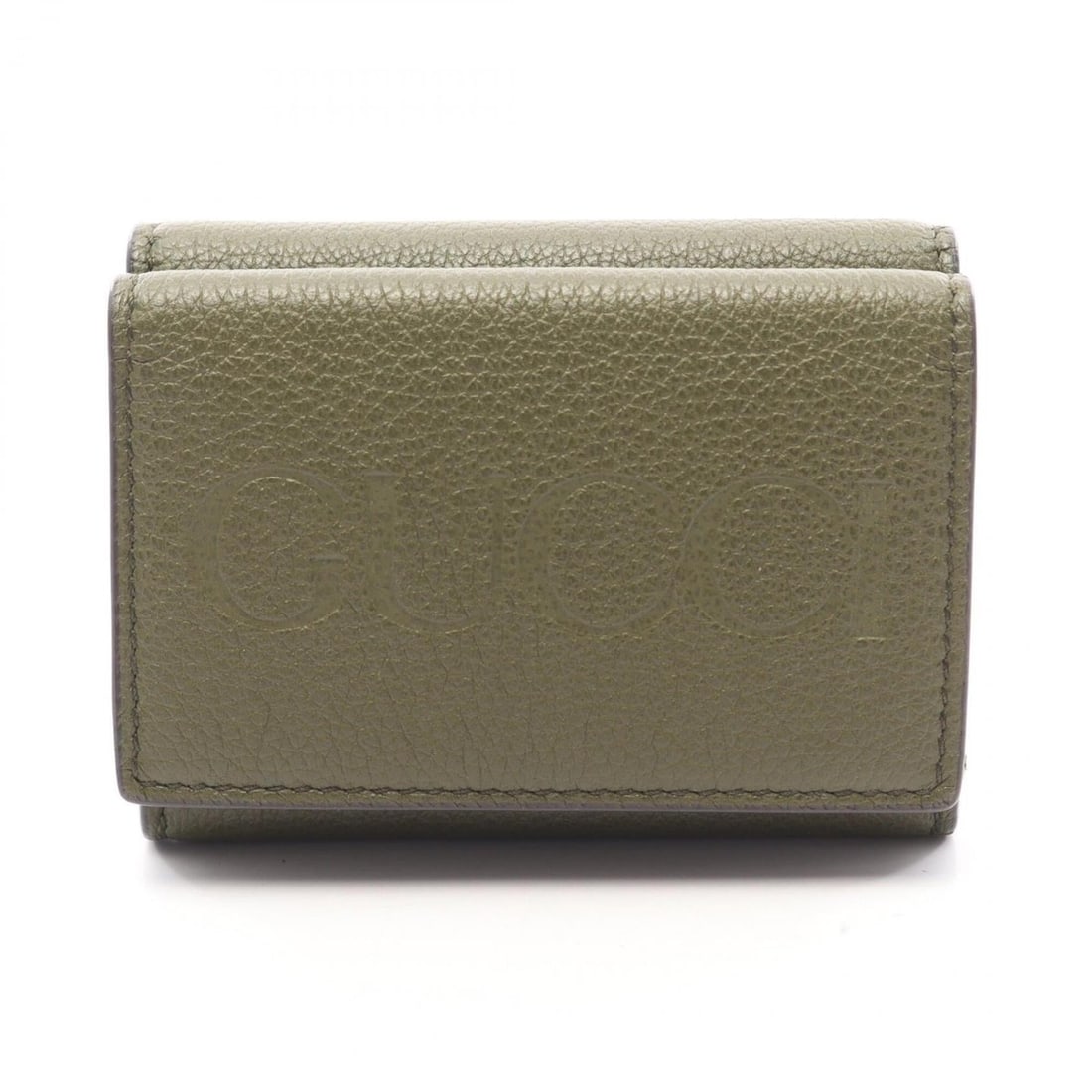 Gucci Mini Wallet Logo Tri-fold Leather Women's Khaki 736151: --- Catalog ---Category: SizeSize (HxWxD): 7cm x 9.5cm x 3cm / 2.75'' x 3.74'' x 1.18''Category: DesignType: Wallet (tri-fold)Color: KhakiGender: WomenMaterial: Leather Category: GeneralMPN: 736151Bra