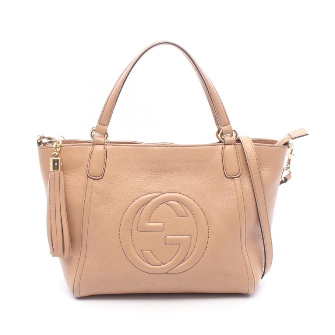 Gucci Soho Interlocking G 2-Way Handbag, Leather, Women's, Pink, 369176: --- Catalog ---Category: SizeSize (HxWxD): 23cm x 26cm x 14cm / 9.05'' x 10.23'' x 5.51''Category: DesignType: HandbagColor: PinkGender: WomenMaterial: Leather Category: GeneralMPN: 369176Brand: Gucci