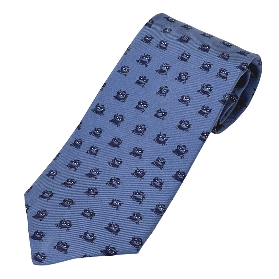Hermes HERMES Men's Tie, Brand Name, Silk, Blue, Owl, Bird, Animal: --- Catalog ---Category: SizeWidth: 9cm / 3.54''Total Length: 144cm / 56.69''Category: DesignType: CravatColor: BlueGender: MenMaterial: Silk Category: GeneralBrand: HermesCountry of Origin: France---
