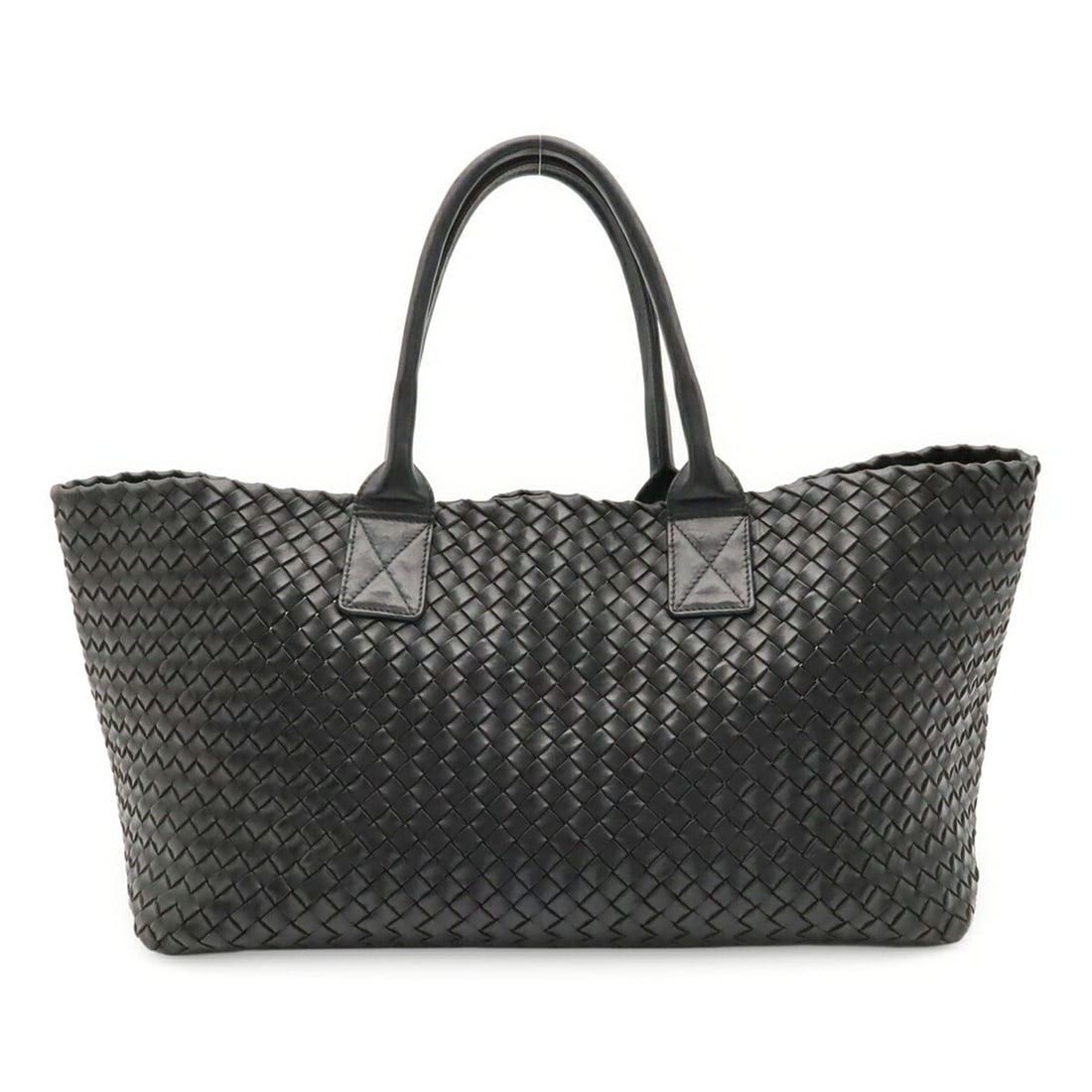 BOTTEGA VENETA Bottega Veneta Intrecciato Cabas MM Tote Bag Leather Black Handbag (Pouch missing): --- Catalog ---Category: SizeSize (HxWxD): 23cm x 57cm x 18cm / 9.05'' x 22.44'' x 7.08''Category: DesignType: Handbag, Pouch, Tote bagColor: BlackGender: WomenMaterial: Intrecciato Category: GeneralM