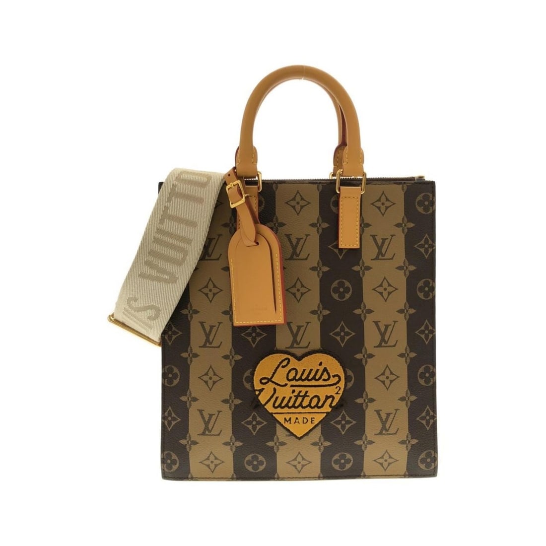 Louis Vuitton Monogram Stripe (LV Squared) Sac Plat Messenger M45969 Handbag (1 of 9)