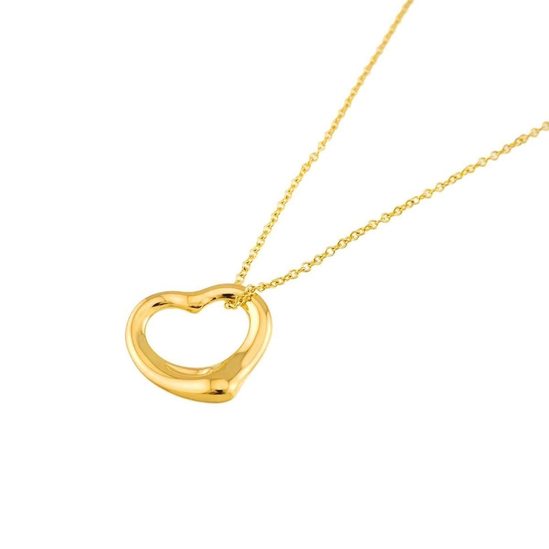 Tiffany & Co. Heart Necklace, 16mm wide, 40cm, 18K Yellow Gold (750), Open Necklace: --- Catalog ---Category: SizePendant Size: 14mm x 16mm / 0.55'' x 0.62''Neck Circumference: 40 cm / 15.74''Category: DesignGender: WomenMaterial: Yellow gold (18K)Necklace Type: NecklaceCategory: Gene