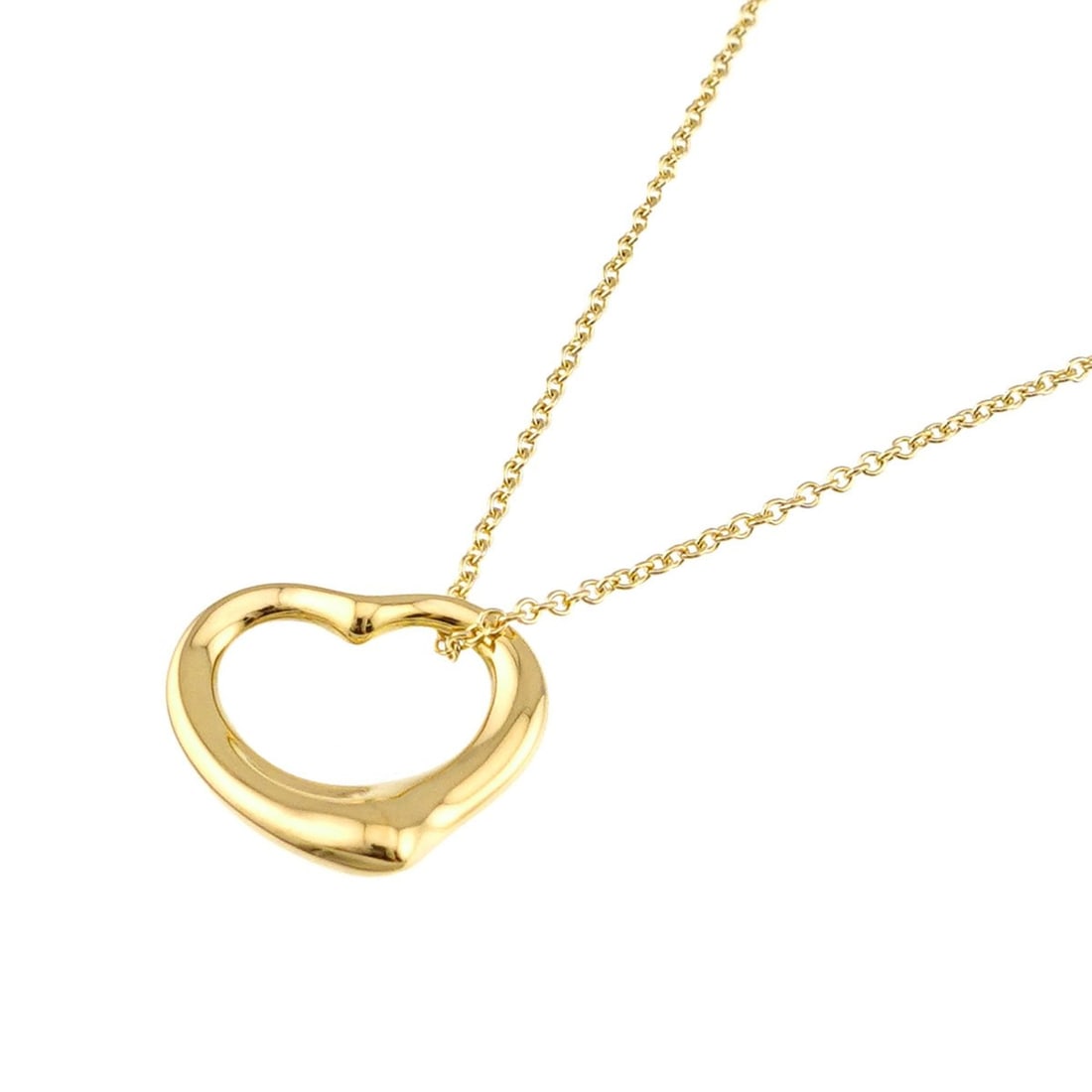Tiffany & Co. Heart Necklace, 15mm wide, 40cm length, 18K Yellow Gold (750) Open Necklace: --- Catalog ---Category: SizePendant Size: 13.5mm x 15mm / 0.53'' x 0.59''Neck Circumference: 40 cm / 15.74''Category: DesignGender: WomenMaterial: Yellow gold (18K)Necklace Type: NecklaceCategory: Ge