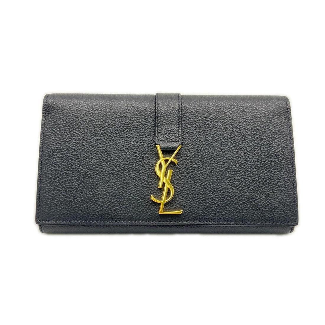 SAINT LAURENT YSL Line Large Flap Wallet 414567 Long Black Grained Calf Leather Women's: --- Catalog ---Category: SizeSize (HxWxD): 11cm x 19cm x 2cm / 4.33'' x 7.48'' x 0.78''Category: DesignType: Coin purse/coin caseColor: BlackGender: WomenCategory: GeneralMPN: 414567Brand: Saint Laure