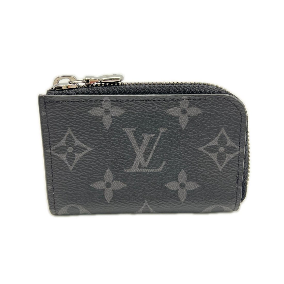 LOUIS VUITTON Monogram Eclipse Portemonnaie Jour M63536 Wallet/Coin Case Black Men's (1 of 14)
