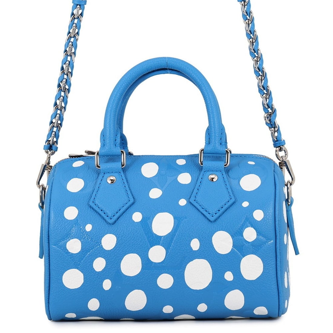 Louis Vuitton Monogram Empreinte LV x YK Speedy Bandoulière 20 M46425 2-way handbag, designed by: --- Catalog ---Category: SizeSize (HxWxD): 15cm x 21cm x 12cm / 5.9'' x 8.26'' x 4.72''Category: DesignType: HandbagColor: Blue, WhiteGender: WomenMaterial: Monogram Empreinte Category: GeneralBrand: 