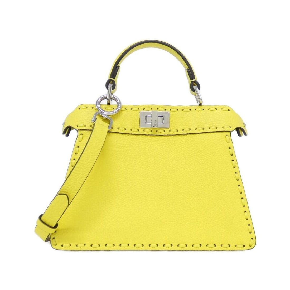Fendi SELLERIA Peekaboo I See You Petite 8BN335 ARBB Handbag: --- Catalog ---Category: SizeSize (HxWxD): 15cm x 20cm x 10cm / 5.9'' x 7.87'' x 3.93''Category: DesignType: HandbagColor: YellowGender: WomenMaterial: Leather Hardware Color: SilverCategory: GeneralM