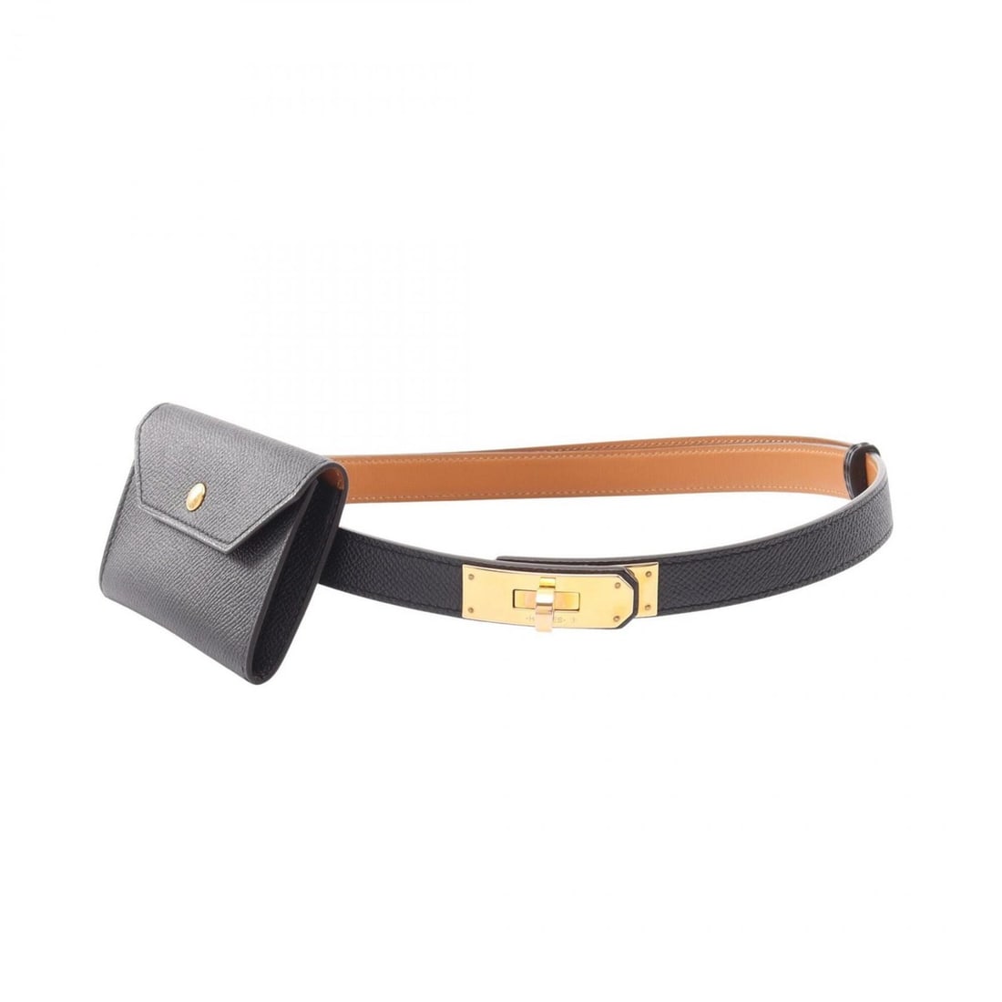 Hermes Kelly Pocket 18 Belt Leather Veau Epsom Women's Black: --- Catalog ---Category: SizeLength: 58cm - 102cm / 22.83'' - 40.15''Category: DesignType: Standard beltColor: Black, GoldGender: WomenLeather/Fur Type: Epsom leatherMaterial (Strap): Leather Category