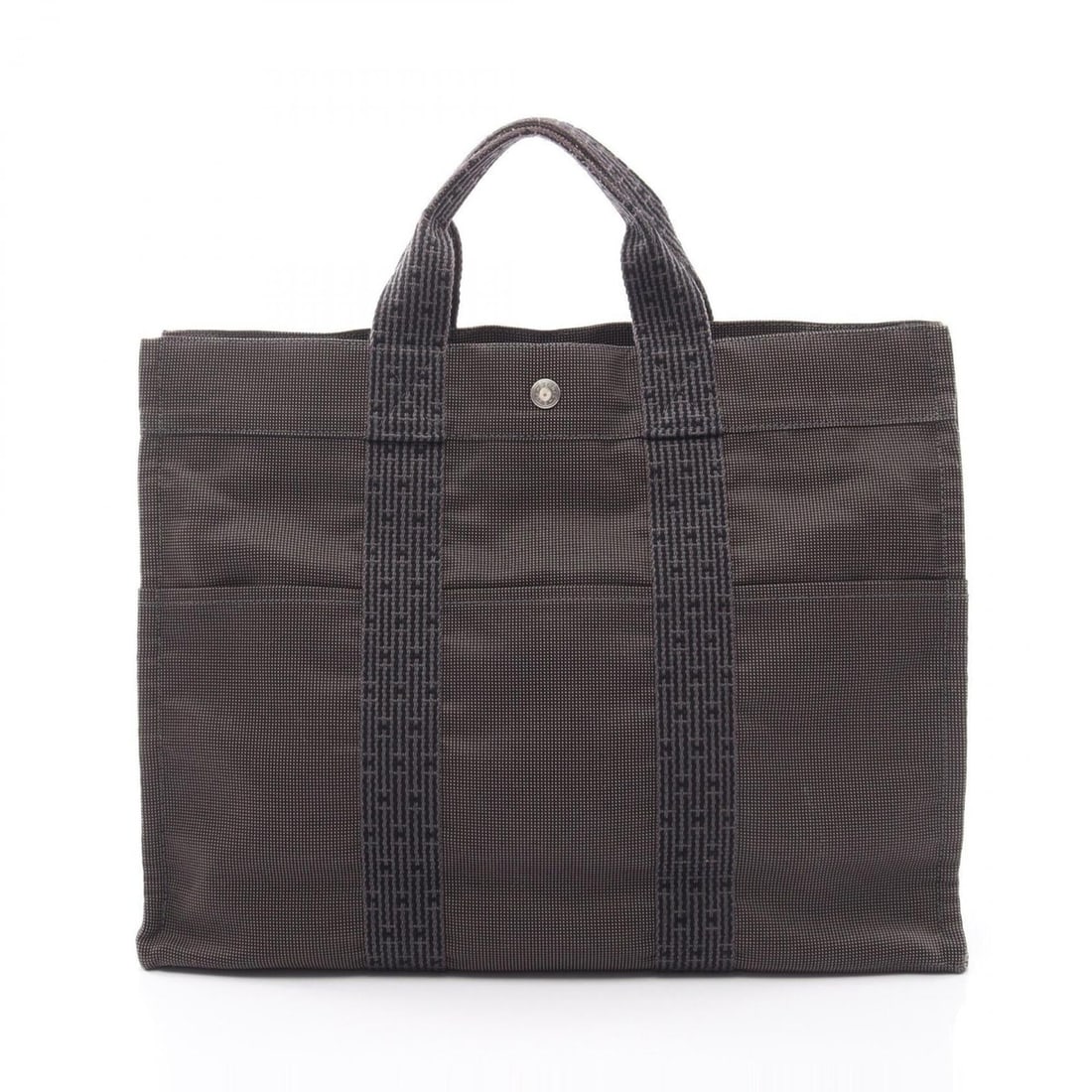 Hermes Herline MM Tote Bag/Handbag, Canvas, Men's/Women's, Gray: --- Catalog ---Category: SizeSize (HxWxD): 32cm x 42cm x 11cm / 12.59'' x 16.53'' x 4.33''Category: DesignType: Handbag, Tote bagColor: GrayGender: Men,WomenMaterial: Canvas Category: GeneralBrand: He
