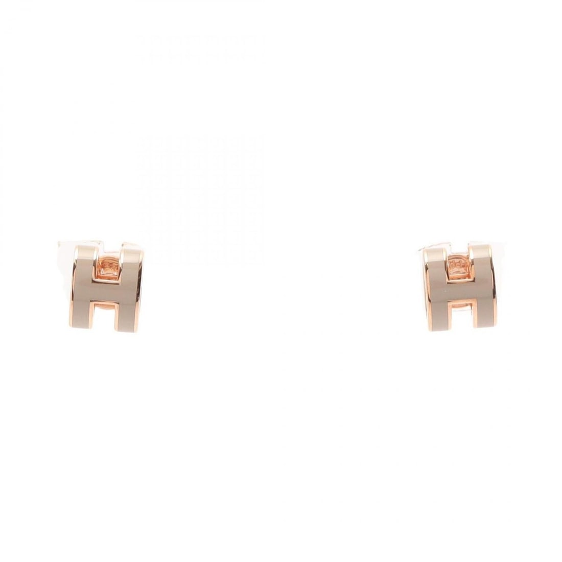 Hermes Mini Pop H Marron Glacé Earrings, Gold Plated (GP), Women's, Gold/Beige, H608002F055: --- Catalog ---Category: SizeSize (HxWxD): 9.00mm x 7.00mm / 0.35'' x 0.28''Category: DesignType: Stud earringsColor: Beige, GoldGender: WomenMaterial: Gold platingCategory: GeneralMPN: H608002F055Bra