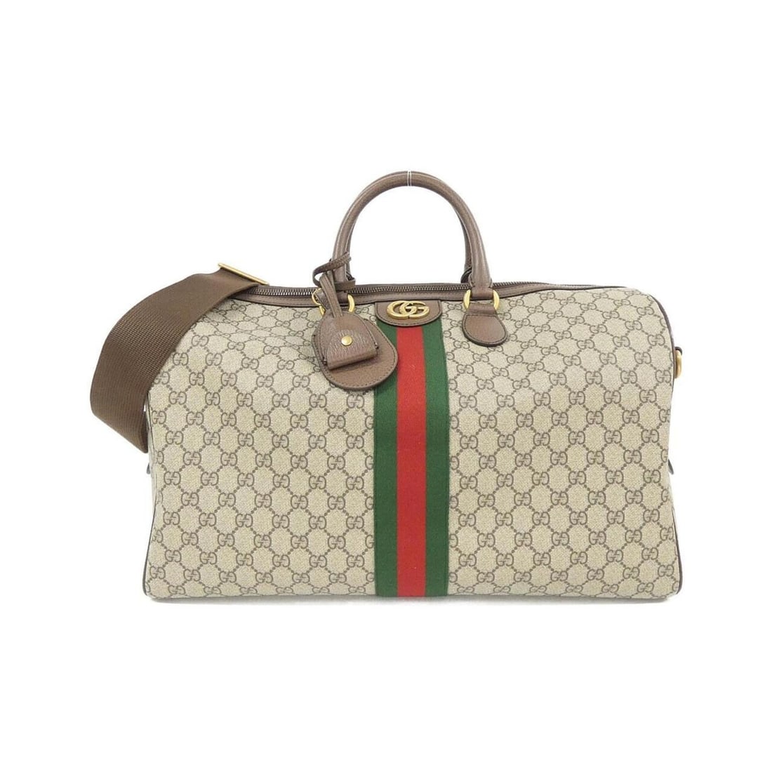 Gucci SAVOY 547953 9C2ST Boston Bag: --- Catalog ---Category: SizeSize (HxWxD): 27cm x 45cm x 24cm / 10.62'' x 17.71'' x 9.44''Category: DesignType: Boston bagColor: Beige, BrownGender: Men,WomenMaterial: GG Supreme , Leather Hardware